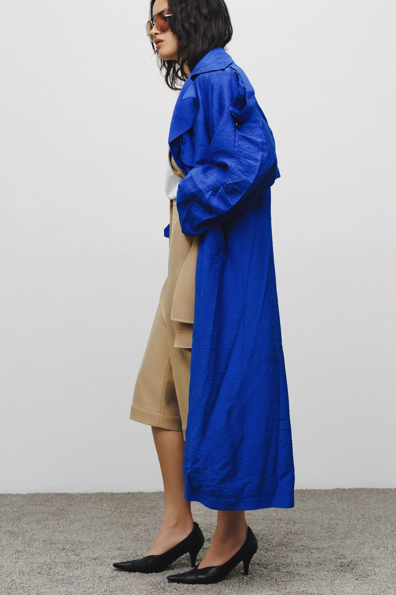 'Advocate' Straight Leg Trousers in Blue