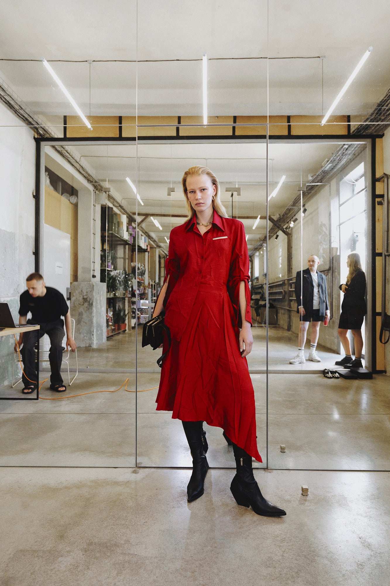 'Art Director' Skirt in Red