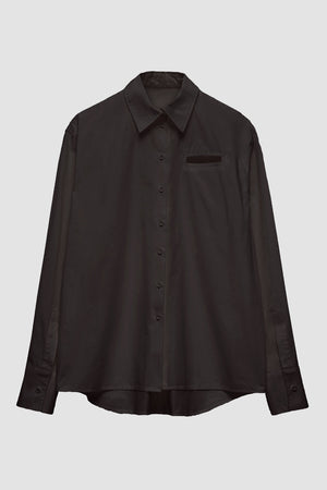 'Fake Pocket' Shirt in Black