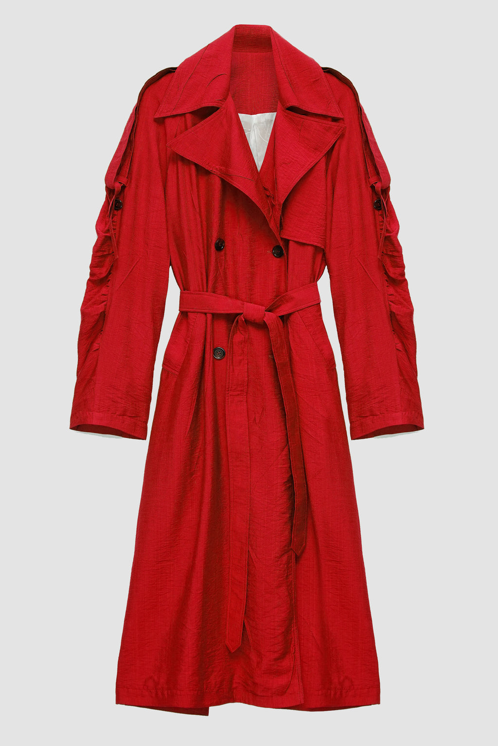'Art Director' Trench Coat in Red