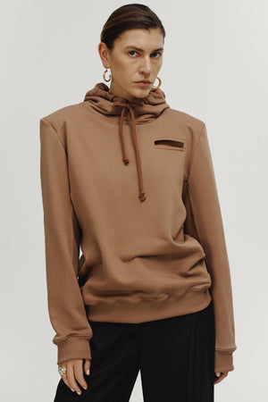 'Fake Pocket' Padded Hoodie