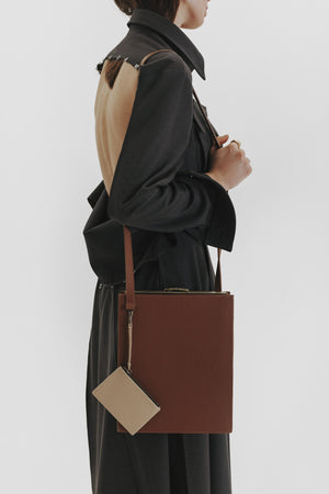 'Double Clasp' Shoulder Bag #002